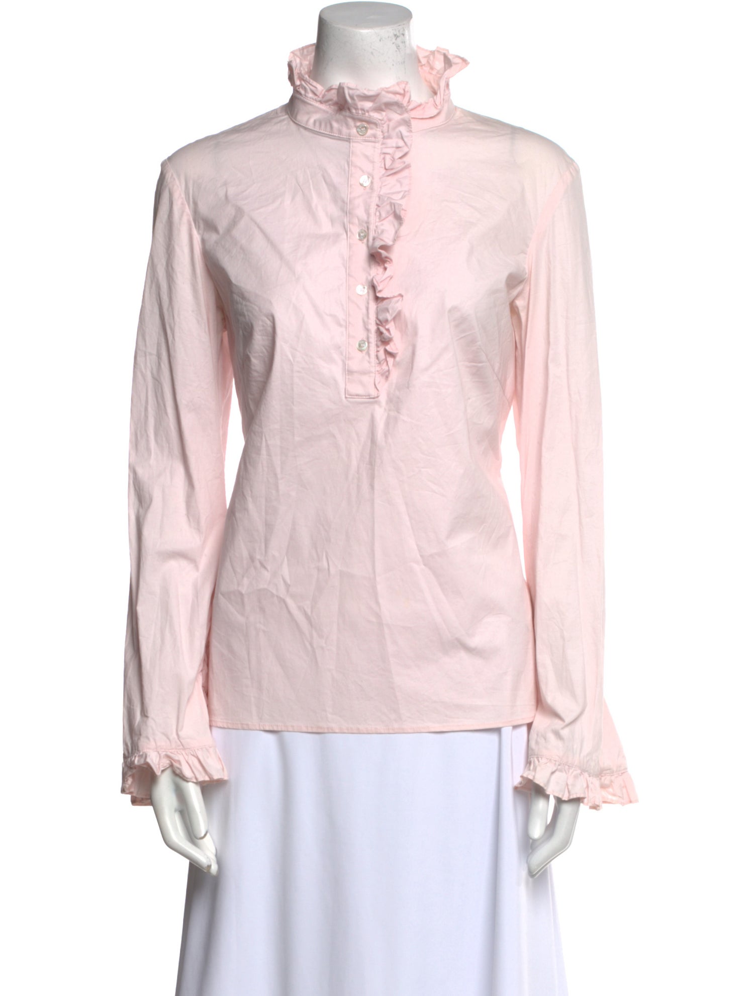 Tory Burch Mock Neck Long Sleeve Blouse