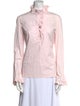 Tory Burch Mock Neck Long Sleeve Blouse
