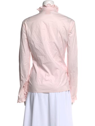 Tory Burch Mock Neck Long Sleeve Blouse