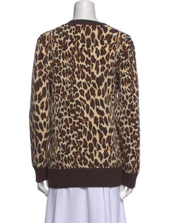 Tory Burch Animal Print V-Neck Tunic