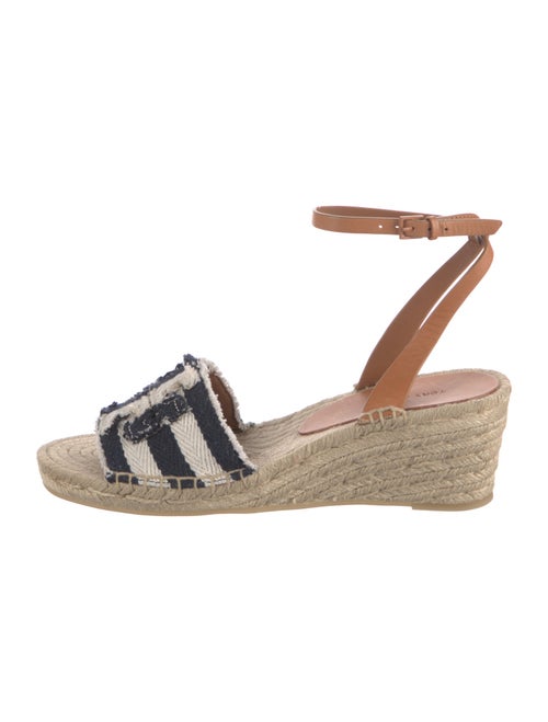 Tory Burch Leather Striped Espadrilles