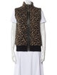 Tory Burch Merino Wool Animal Print Vest