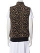 Tory Burch Merino Wool Animal Print Vest