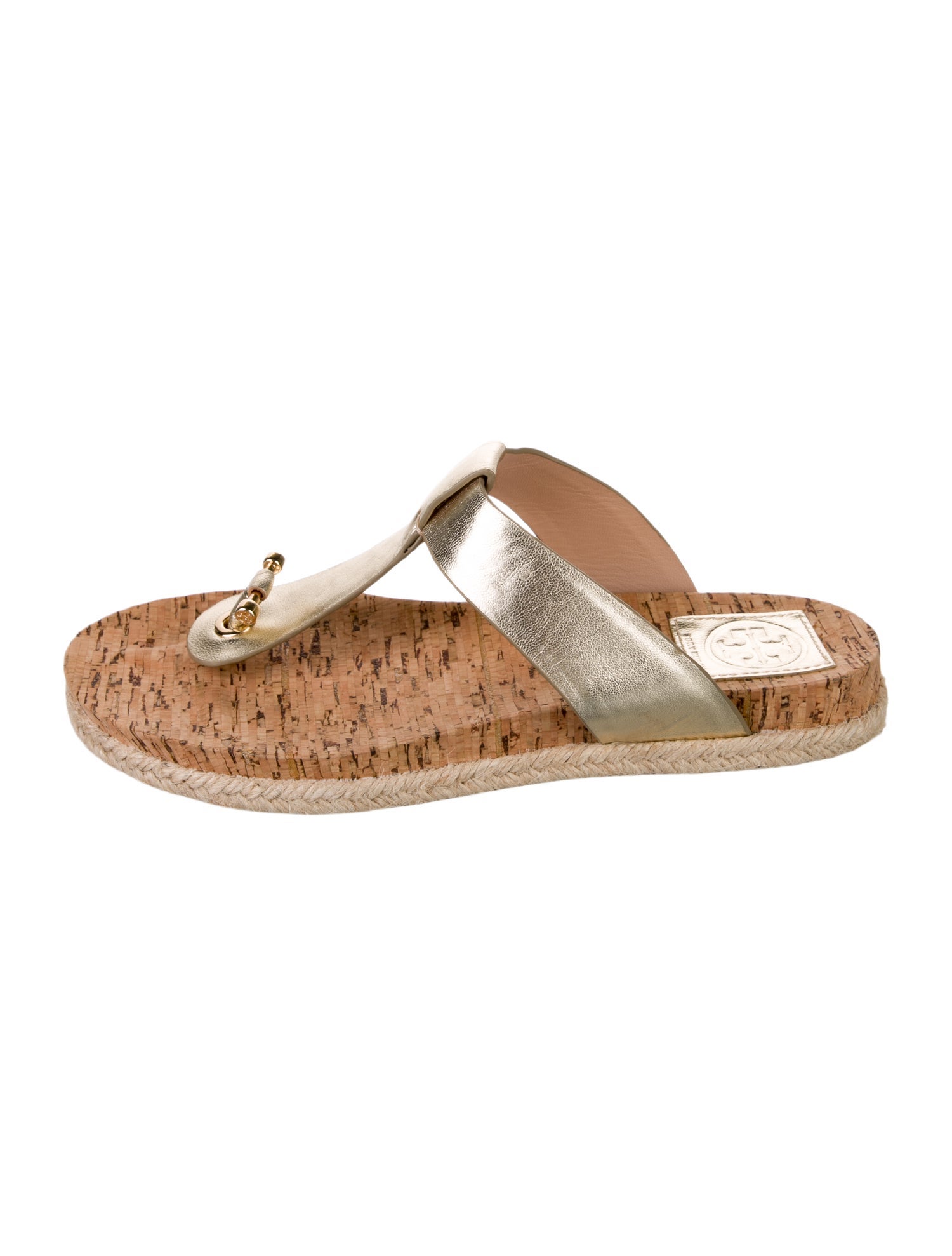 Tory Burch Leather T-Strap Sandals