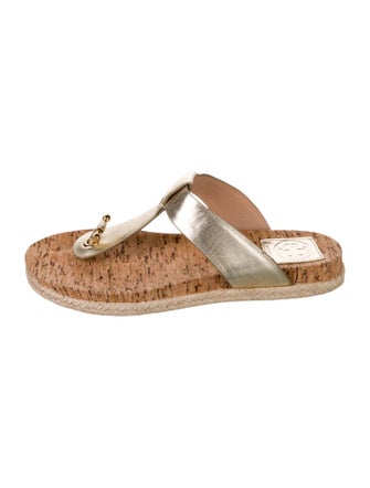 Tory Burch Leather T-Strap Sandals