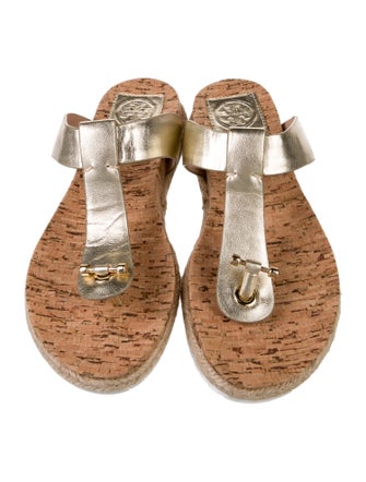 Tory Burch Leather T-Strap Sandals