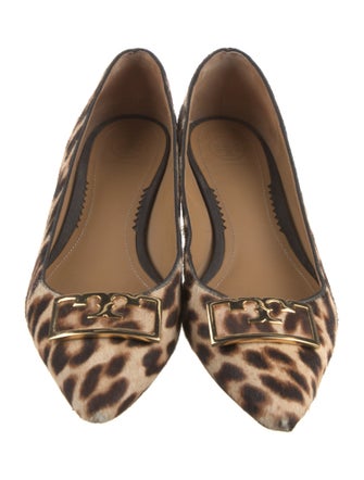 Tory Burch Ponyhair Animal Print Ballet Flats