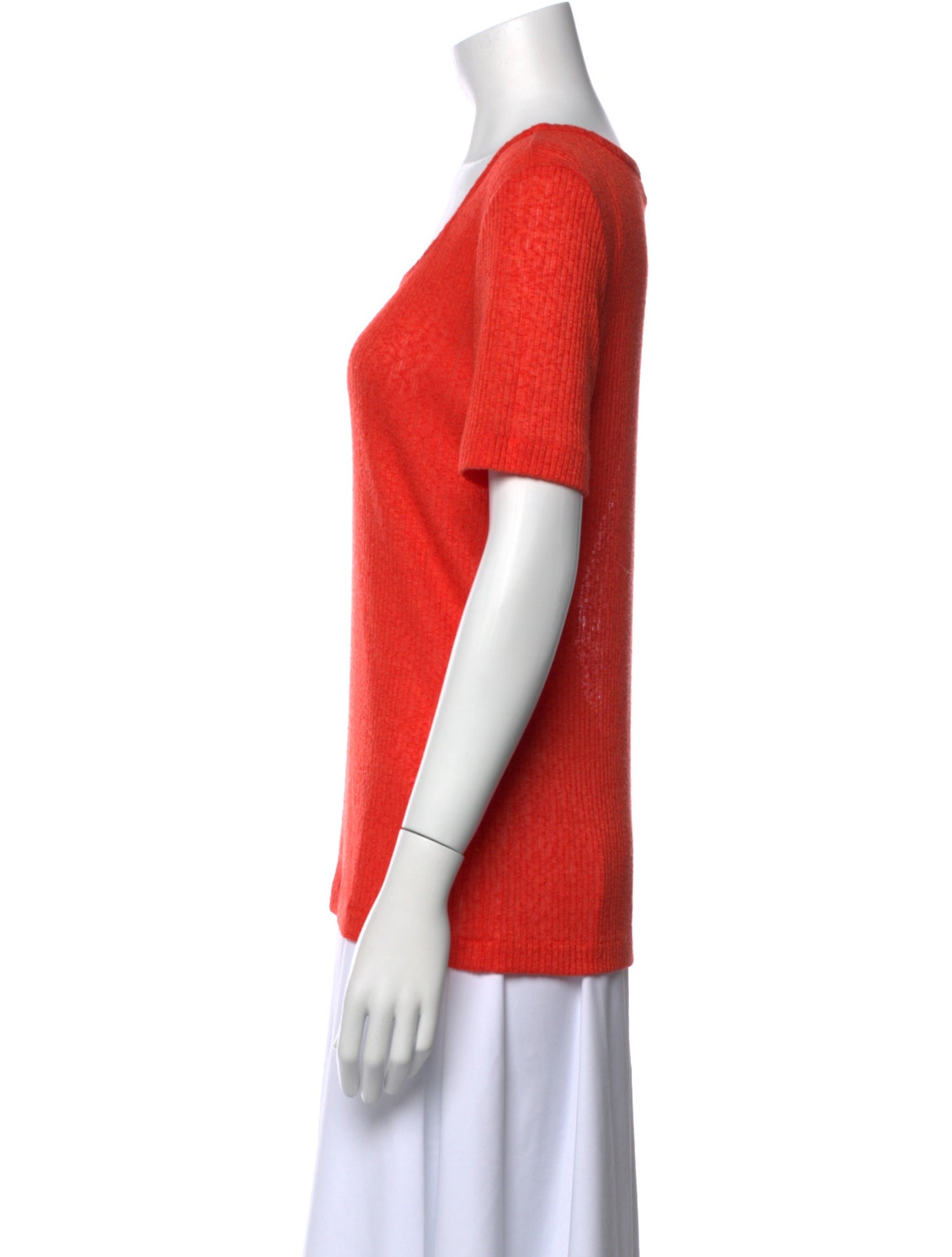 Tory Burch Square Neckline Short Sleeve T-Shirt