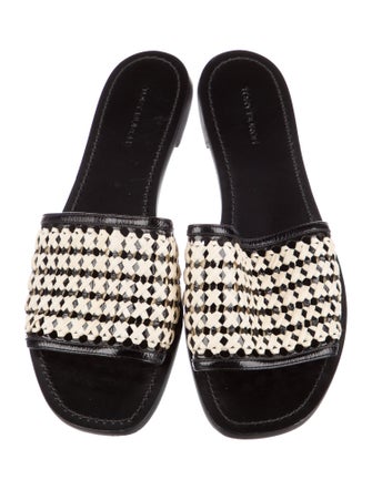 Tory Burch Leather Printed Slides