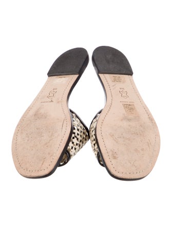 Tory Burch Leather Printed Slides