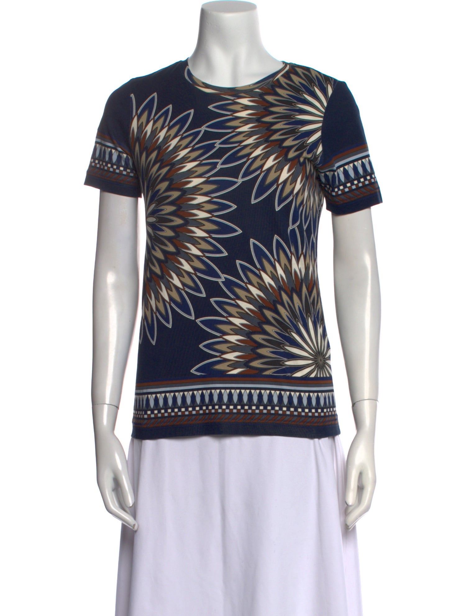 Tory Burch Printed Crew Neck T-Shirt