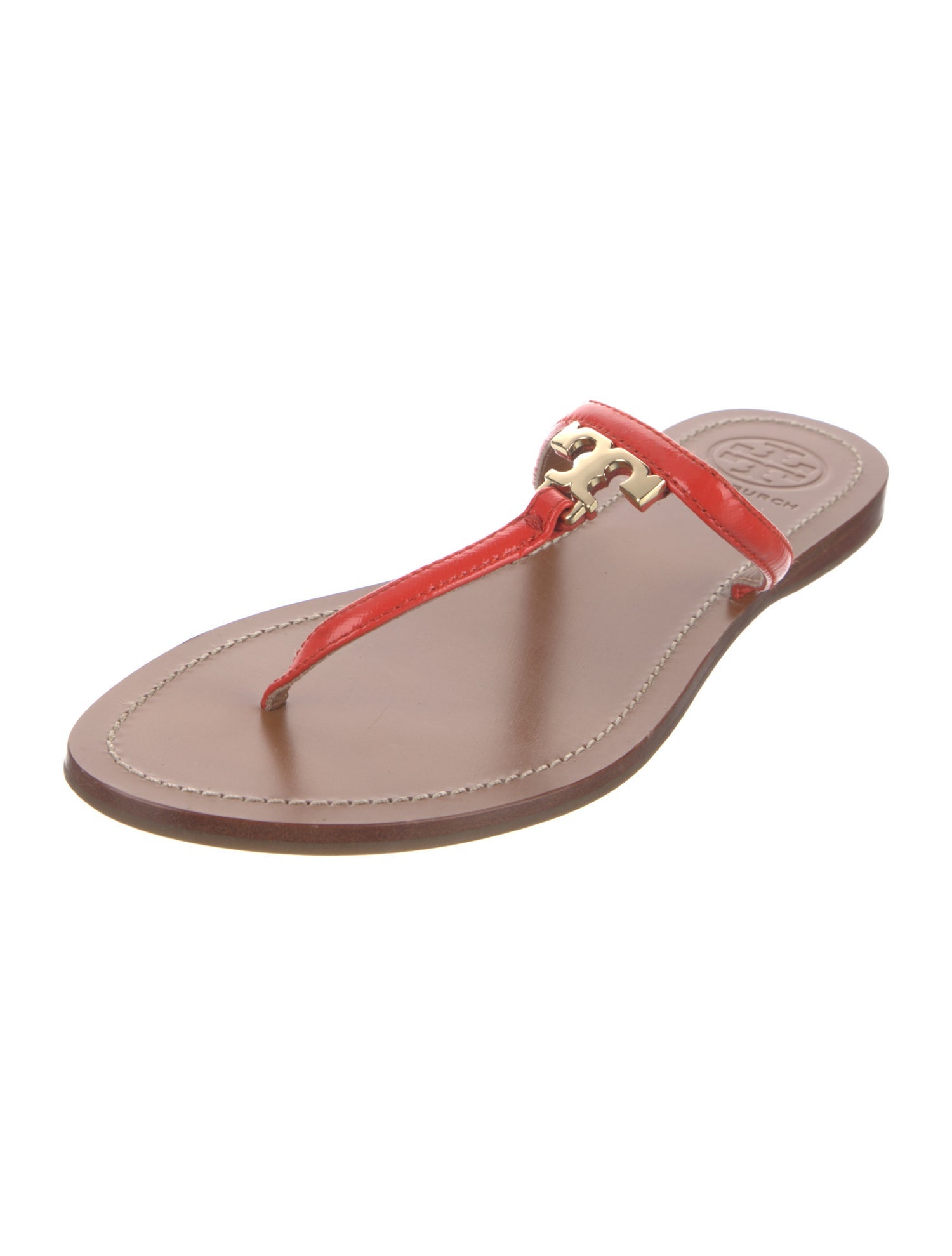 Tory Burch Leather T-Strap Sandals