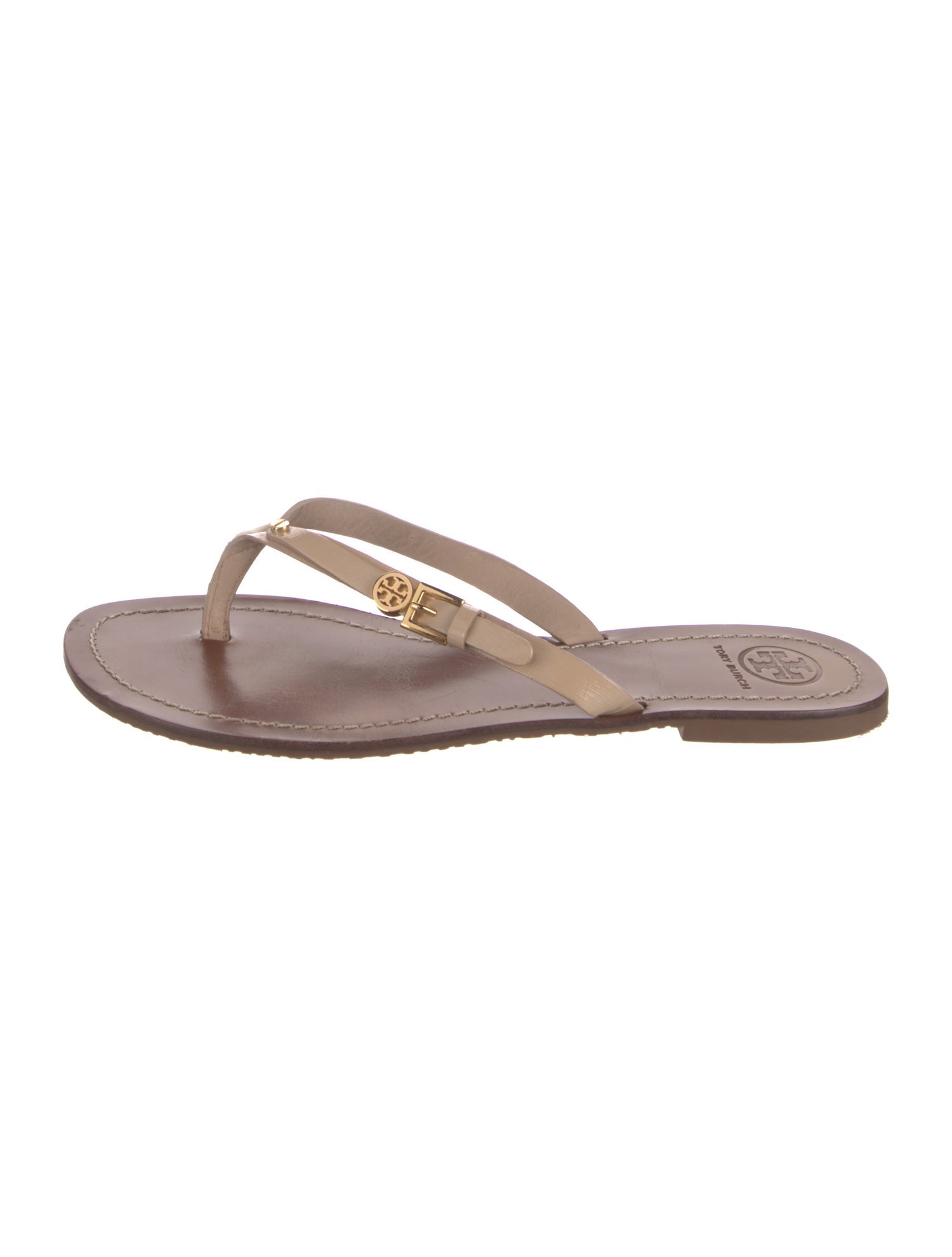 Tory Burch Leather Printed Flip Flops