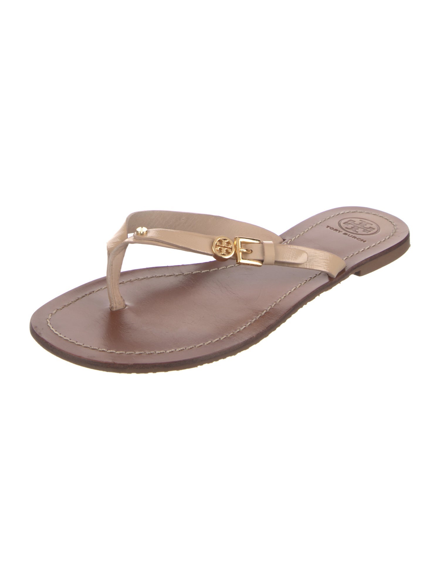 Tory Burch Leather Printed Flip Flops