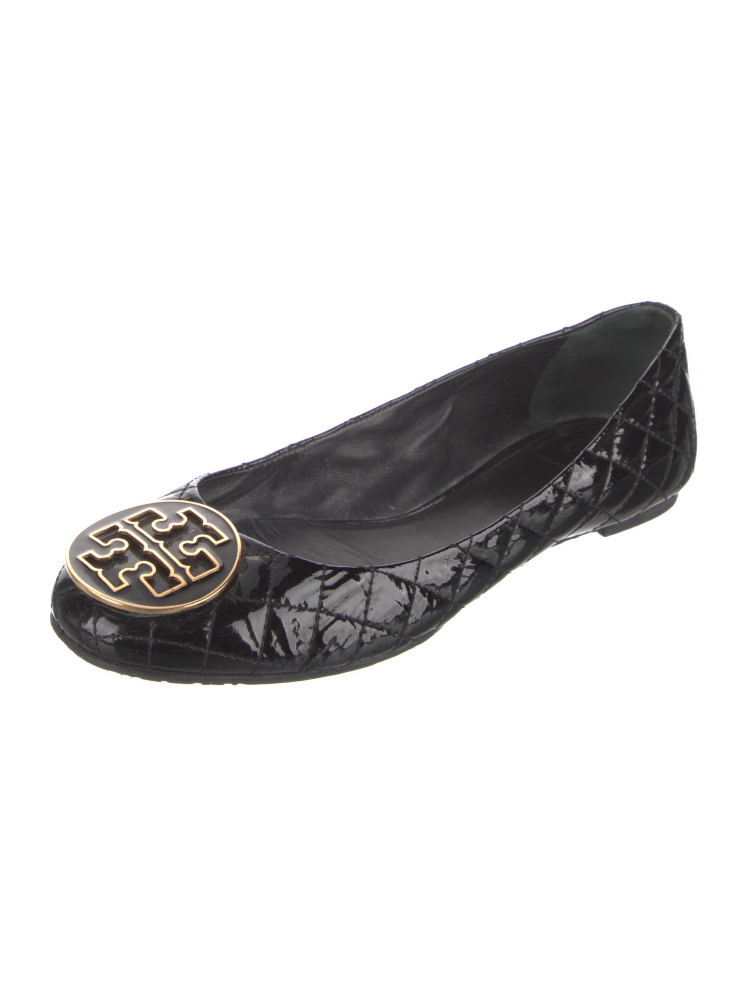Tory Burch Patent Leather Printed Ballet Flats