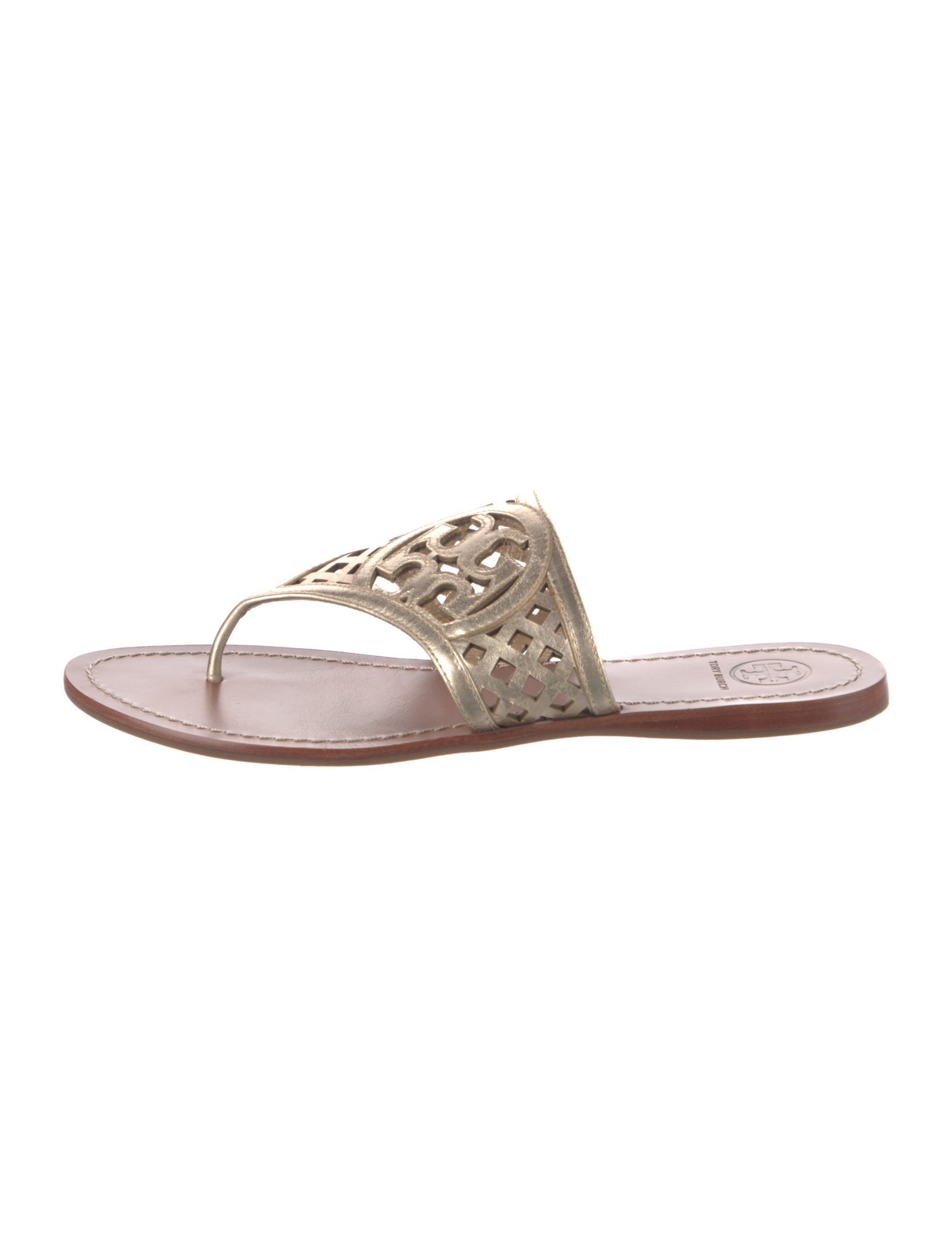 Tory Burch Leather Printed Slides