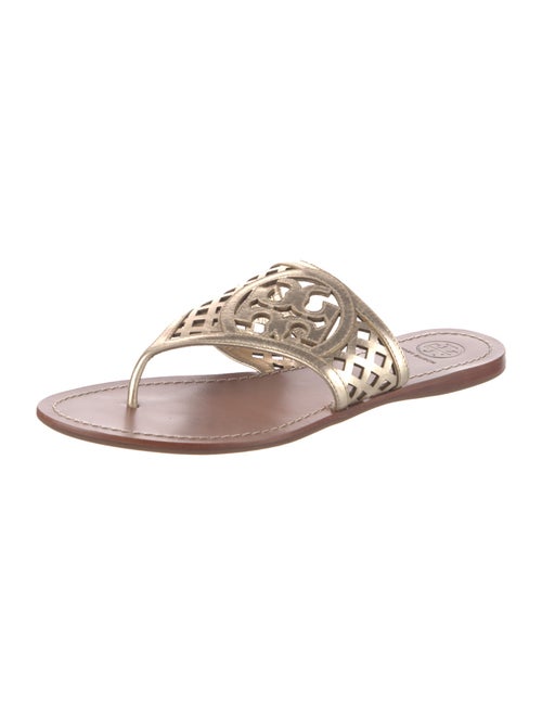 Tory Burch Leather Printed Slides