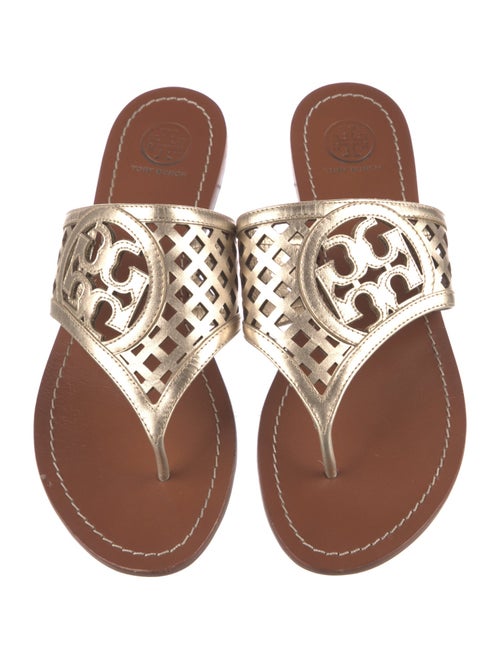 Tory Burch Leather Printed Slides