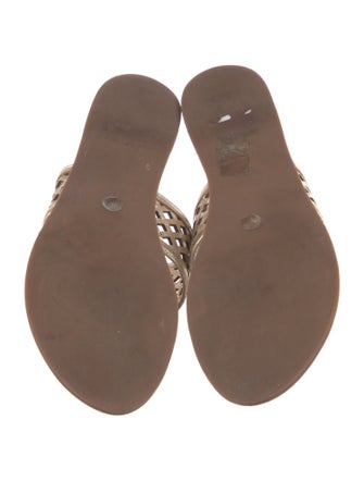 Tory Burch Leather Printed Slides