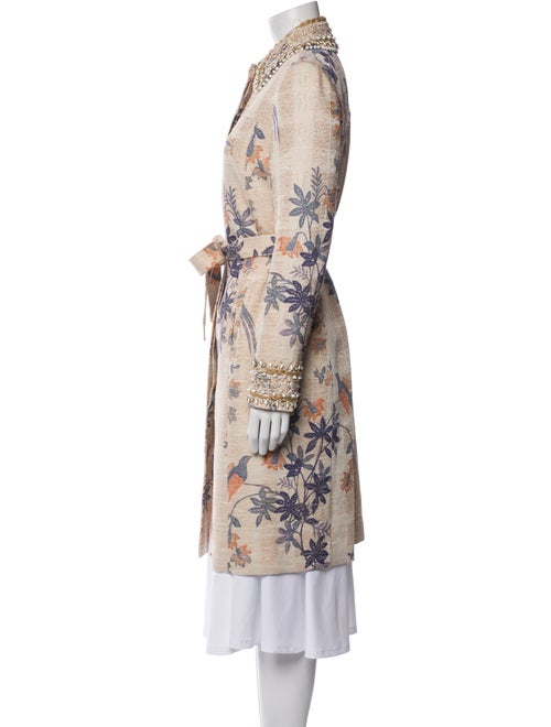 Tory Burch Floral Print Trench Coat