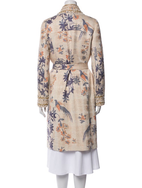 Tory Burch Floral Print Trench Coat
