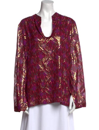 Tory Burch Silk Printed Tunic