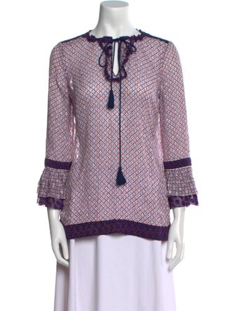 Tory Burch Printed V-Neck Tunic