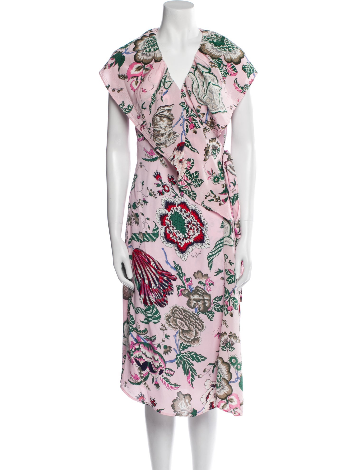 Tory Burch Floral Print Midi Length Dress