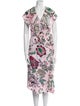 Tory Burch Floral Print Midi Length Dress