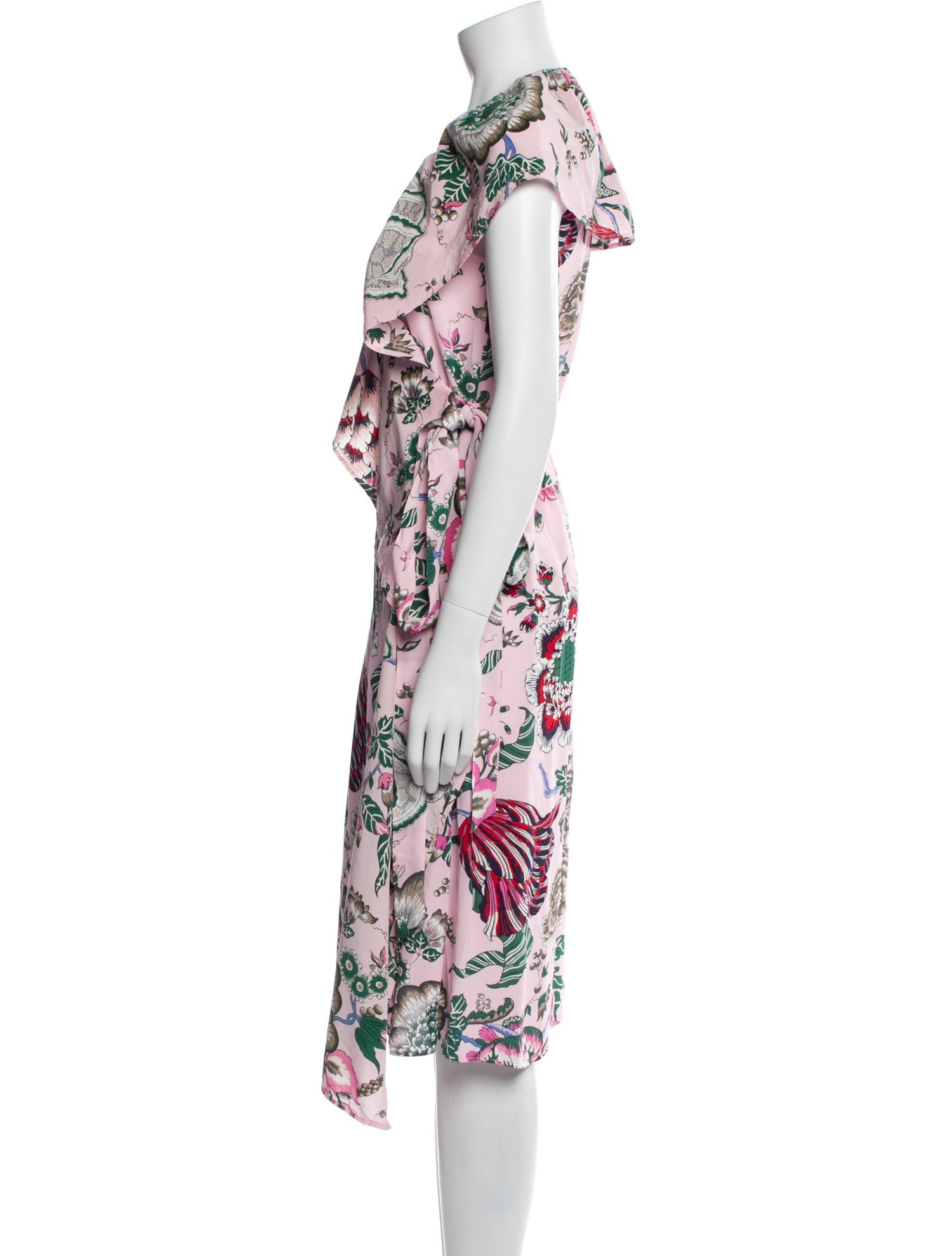 Tory Burch Floral Print Midi Length Dress