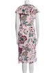 Tory Burch Floral Print Midi Length Dress