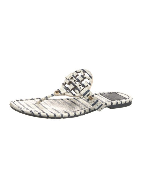 Tory Burch Leather Striped Slides