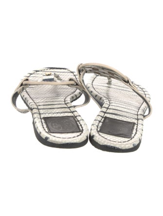 Tory Burch Leather Striped Slides