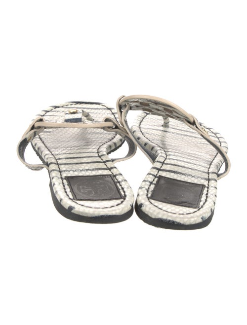 Tory Burch Leather Striped Slides