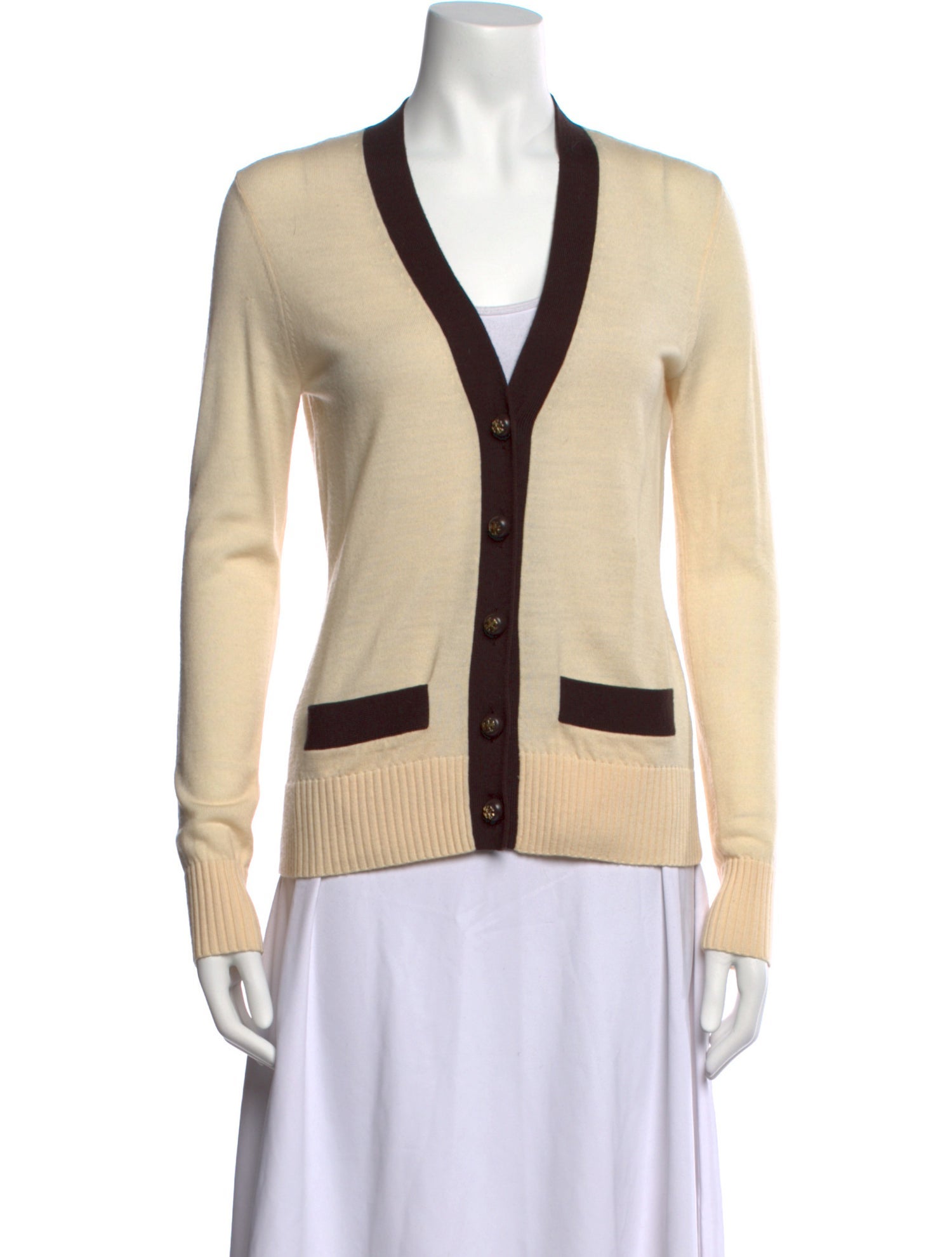 Tory Burch Wool V-Neck Sweater