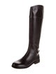 Tory Burch Leather Chain-Link Accents Riding Boots
