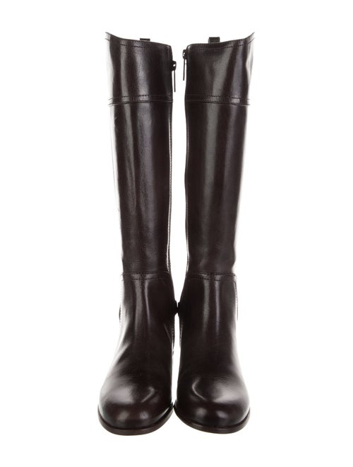 Tory Burch Leather Chain-Link Accents Riding Boots
