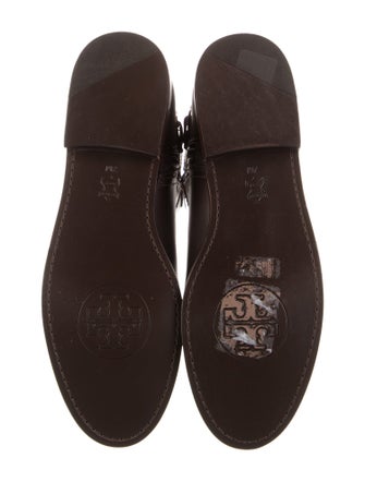 Tory Burch Leather Chain-Link Accents Riding Boots