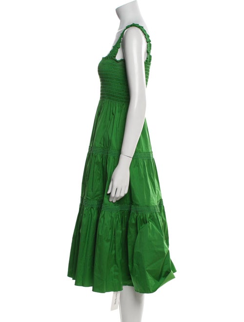 Tory Burch Square Neckline Midi Length Dress