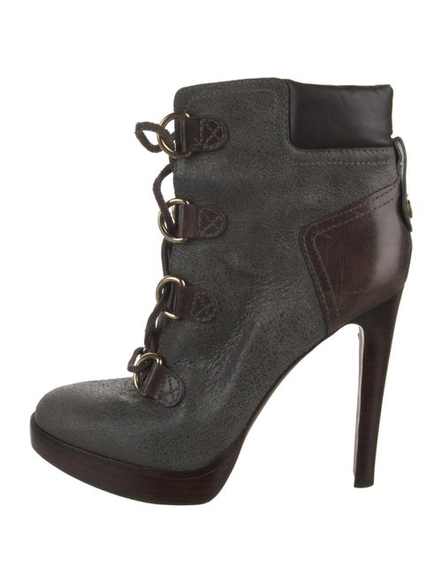 Tory Burch Leather Lace-Up Boots