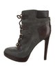 Tory Burch Leather Lace-Up Boots