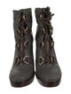 Tory Burch Leather Lace-Up Boots