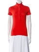 Tory Burch Mock Neck Short Sleeve Polo