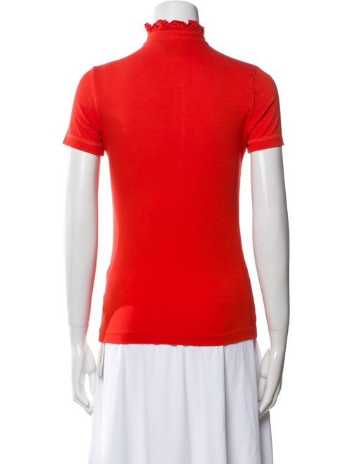 Tory Burch Mock Neck Short Sleeve Polo