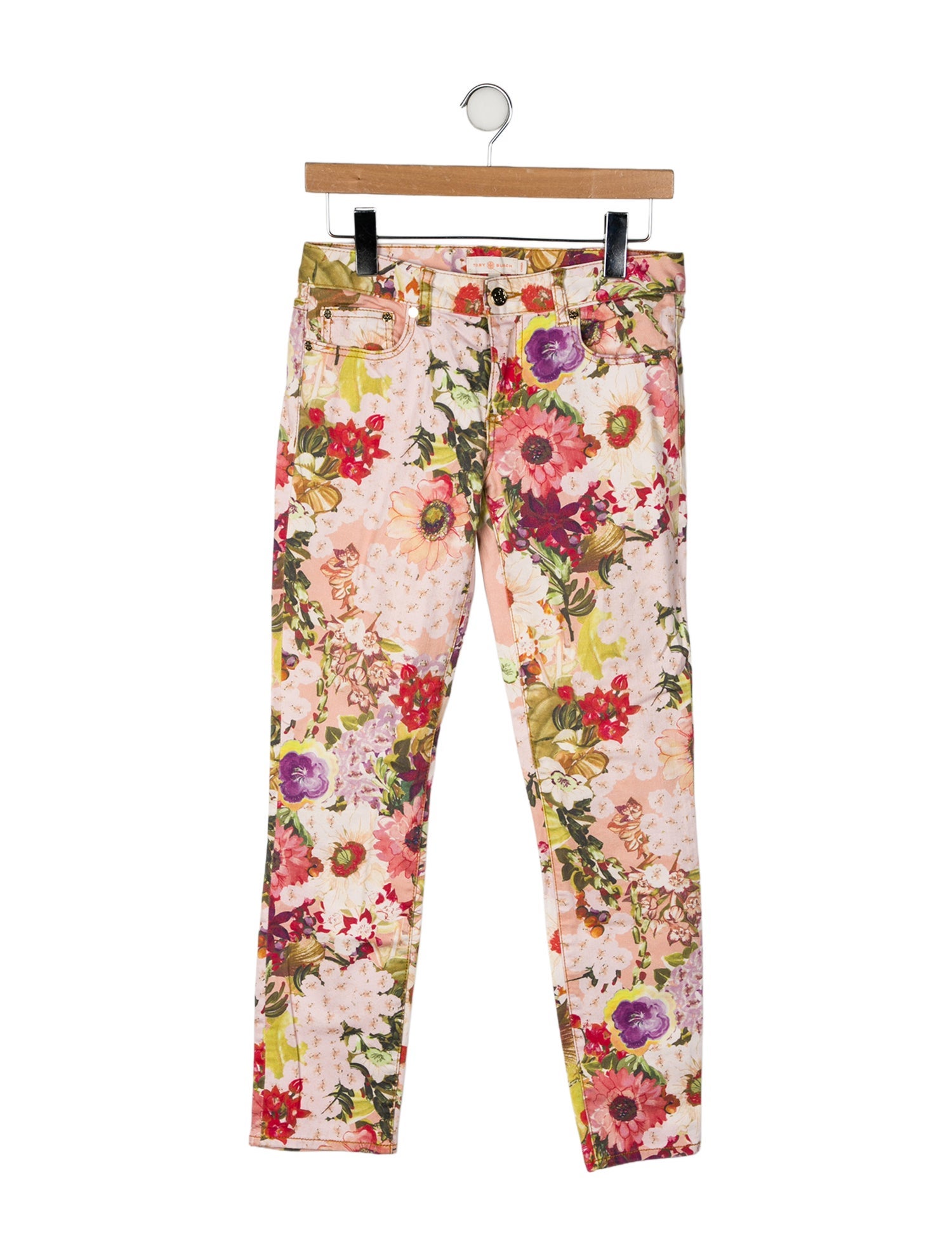 Tory Burch Low-Rise Straight Leg Jeans