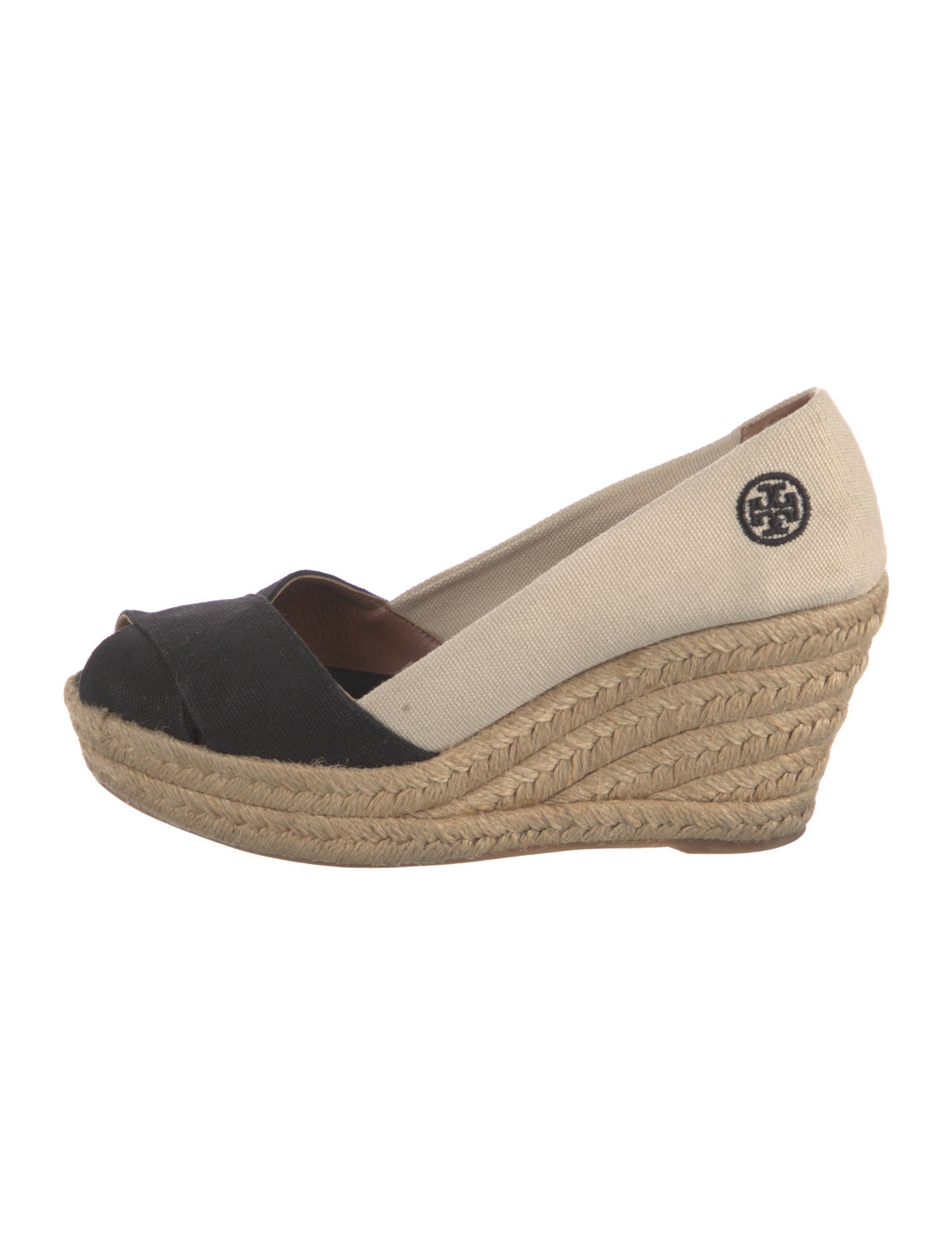 Tory Burch Canvas Colorblock Pattern Pumps