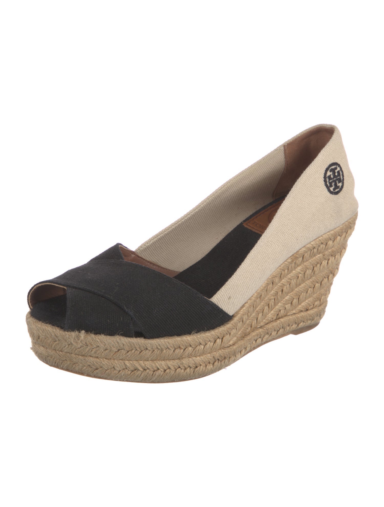 Tory Burch Canvas Colorblock Pattern Pumps