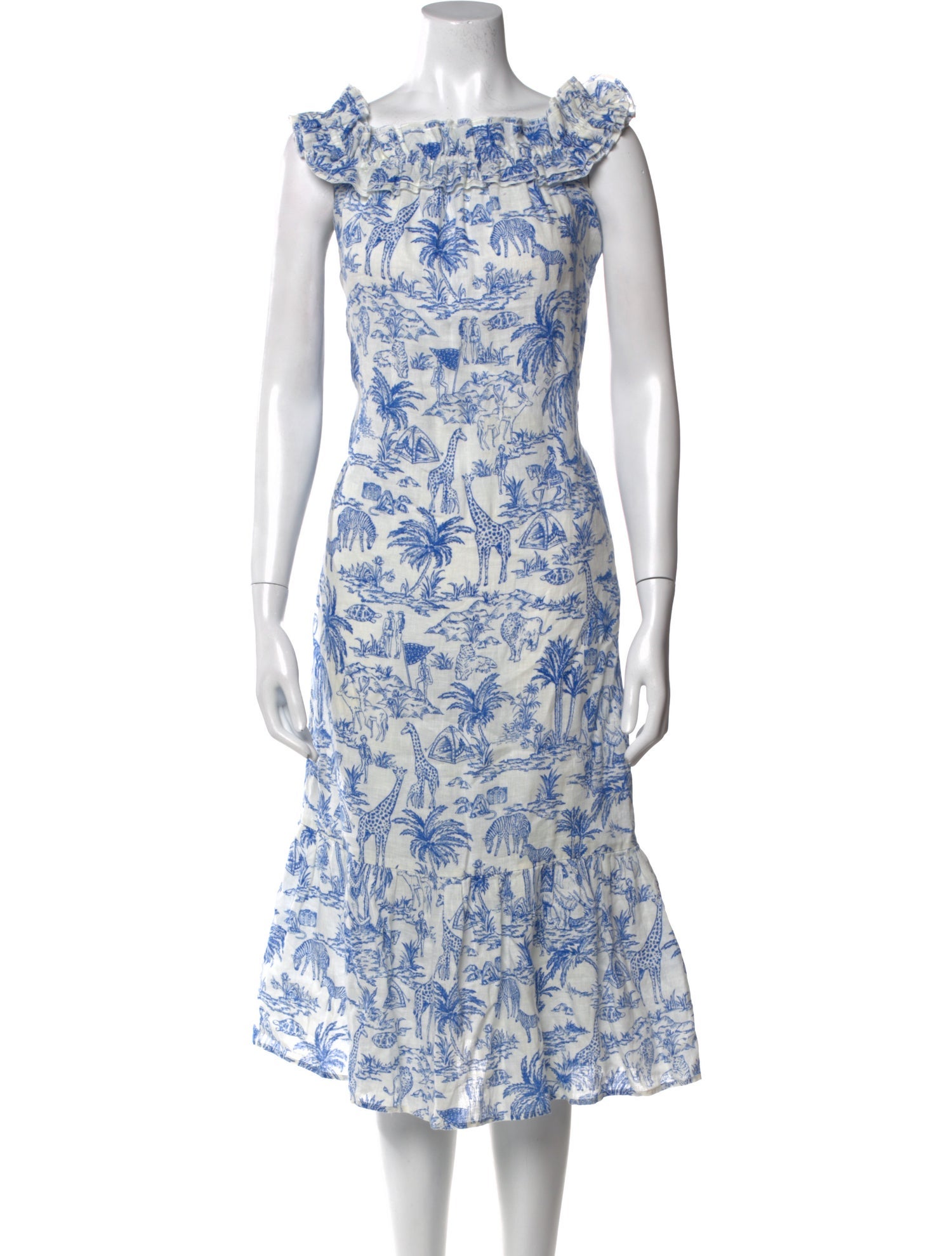 Tory Burch Linen Midi Length Dress