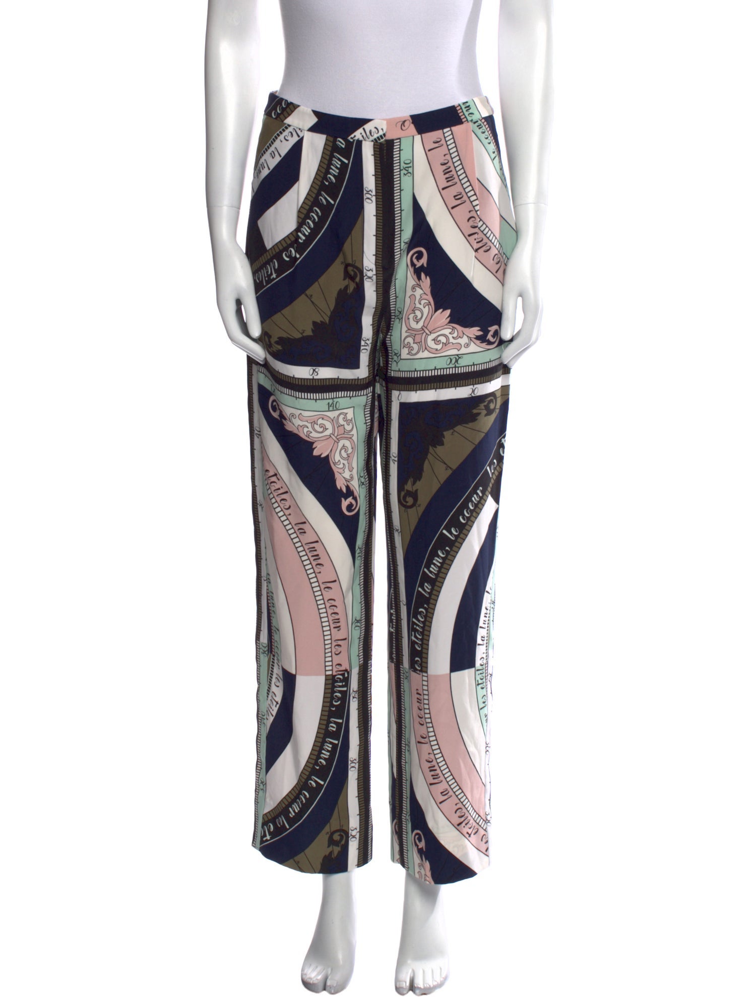 Tory Burch Silk Straight Leg Pants