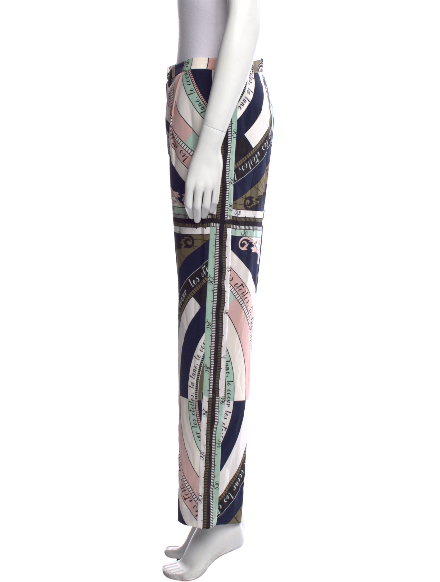 Tory Burch Silk Straight Leg Pants